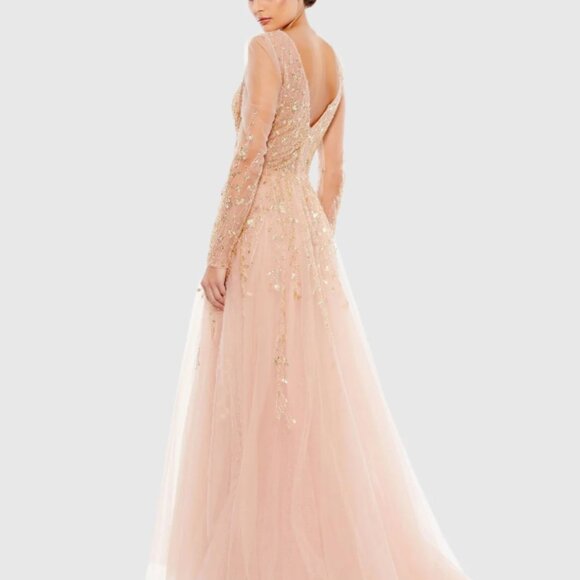 $598 NWT Mac Duggal 20295 Pink Champagne Dress - Picture 3 of 5